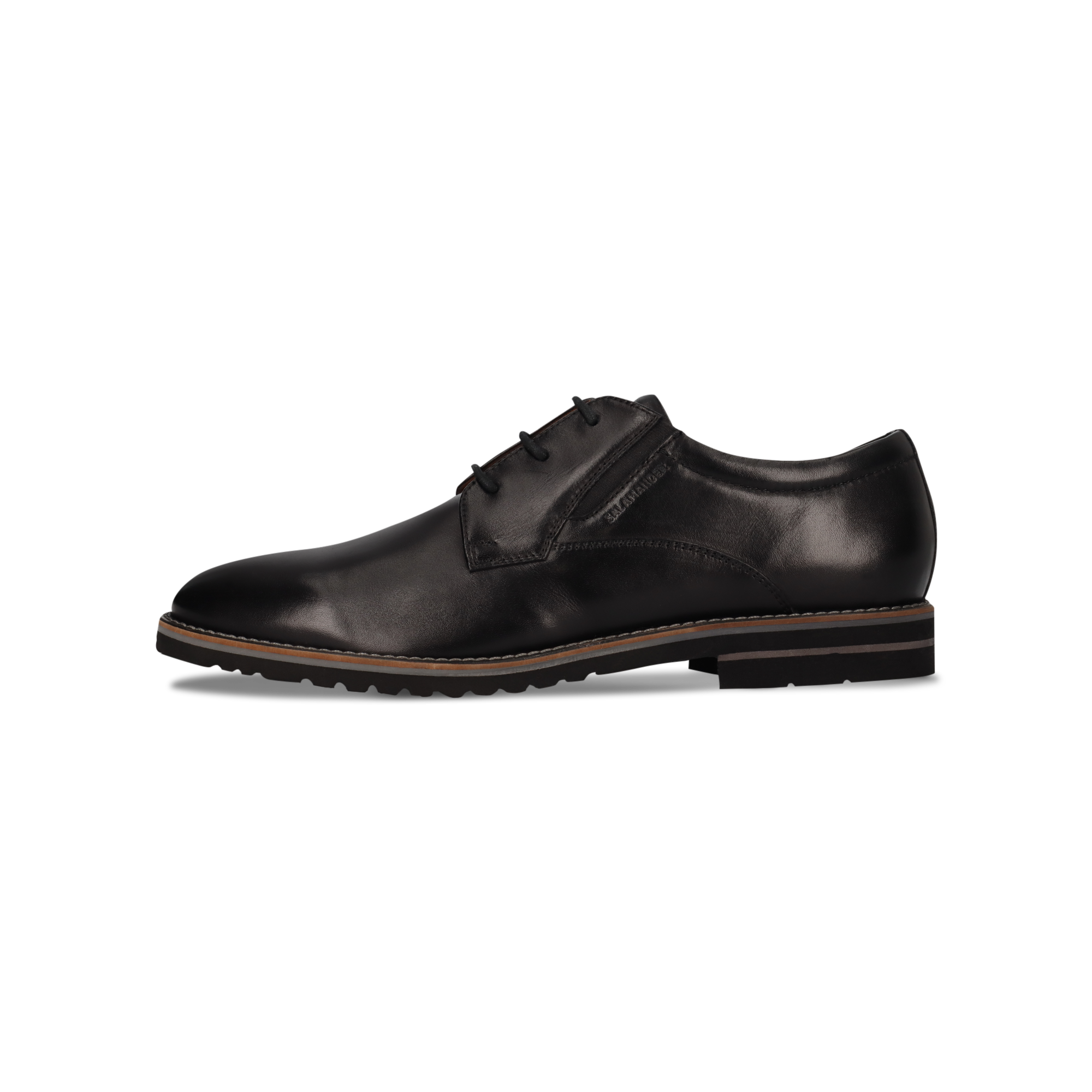 LEDER SCHNÜRSCHUH SCHWARZ