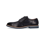 Leder Business Schnürer blau