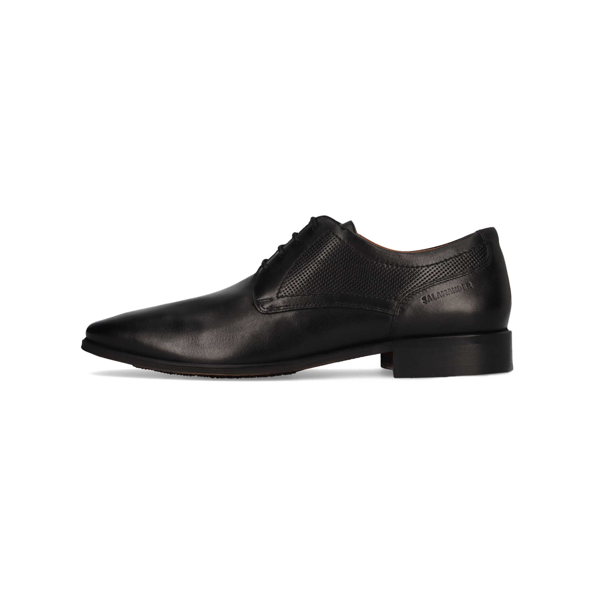 LEATHER LACE-UP SHOES BLACK