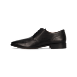 LEATHER LACE-UP SHOES BLACK