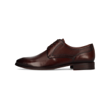 LEATHER LACE-UP SHOES DARK BROWN