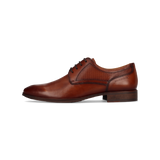 LEATHER LACE-UP SHOES COGNAC