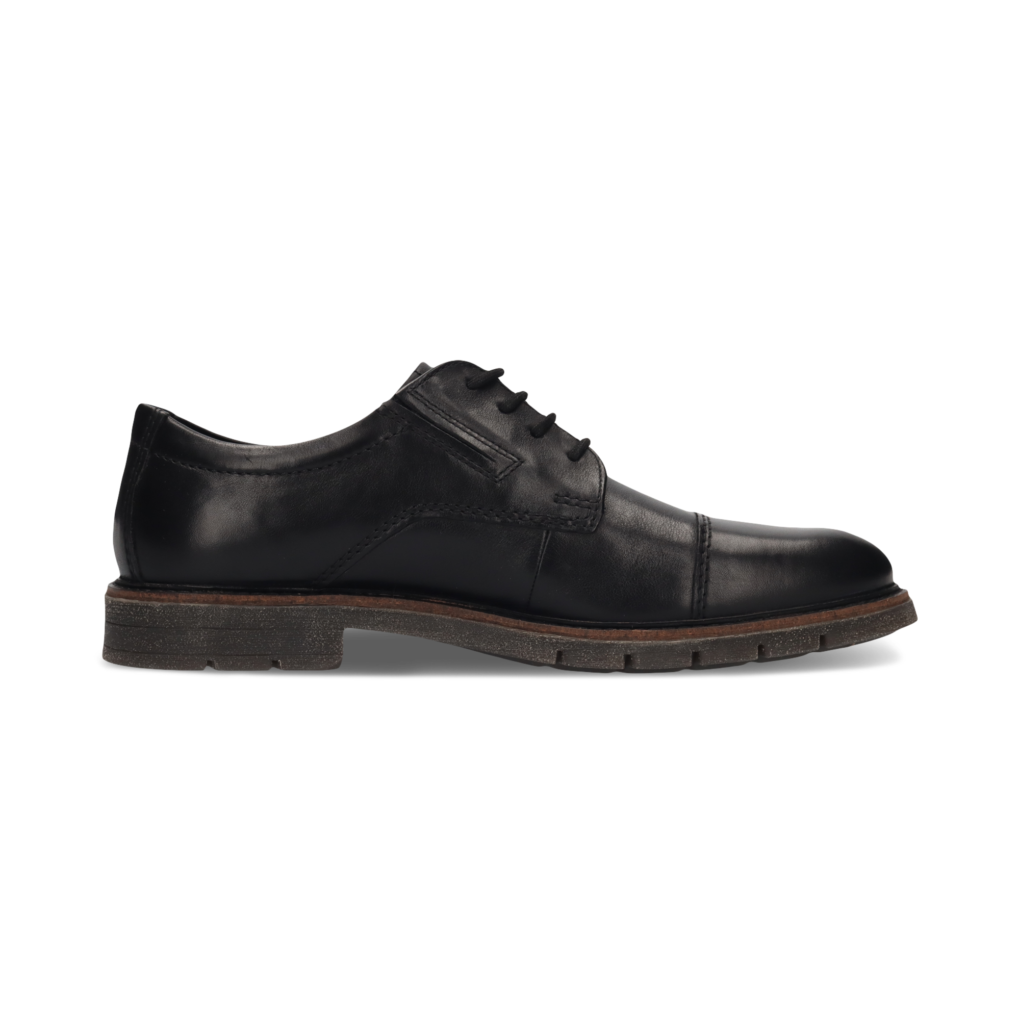 LEDER SCHNÜRSCHUH SCHWARZ