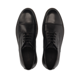 LEATHER LACE-UP SHOES BLACK