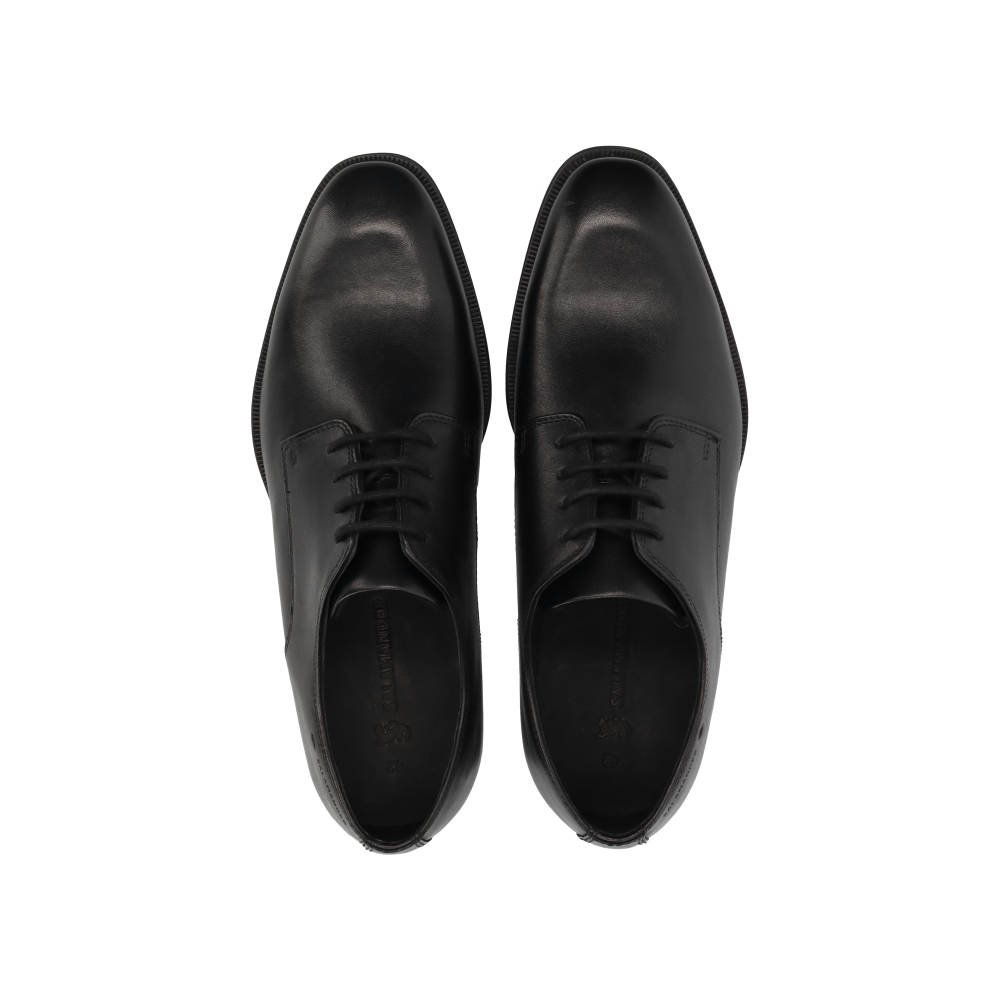 LEDER SCHNÜRSCHUH SCHWARZ