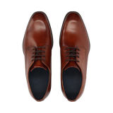 LEATHER LACE-UP SHOES COGNAC
