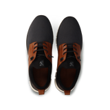 SNEAKER DUNKELGRAU/COGNAC