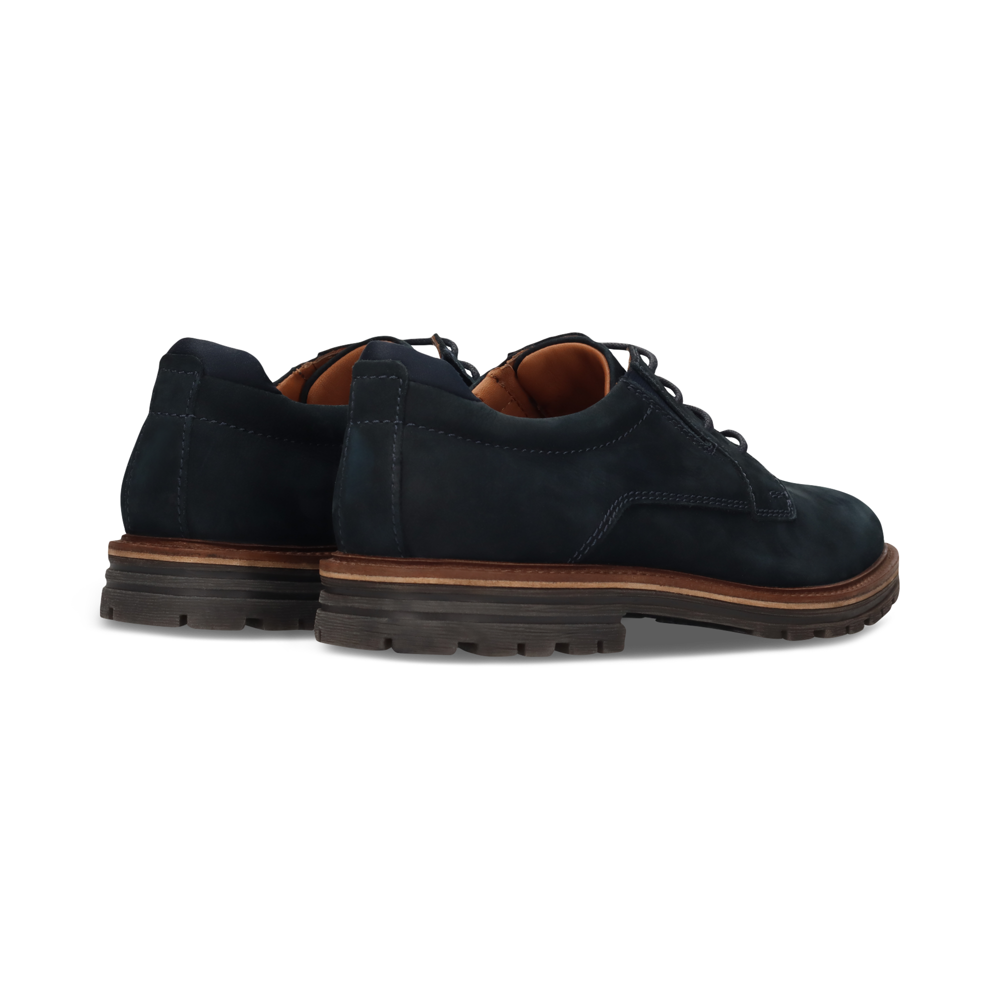 LEDER SCHNÜRSCHUH DUNKELBLAU