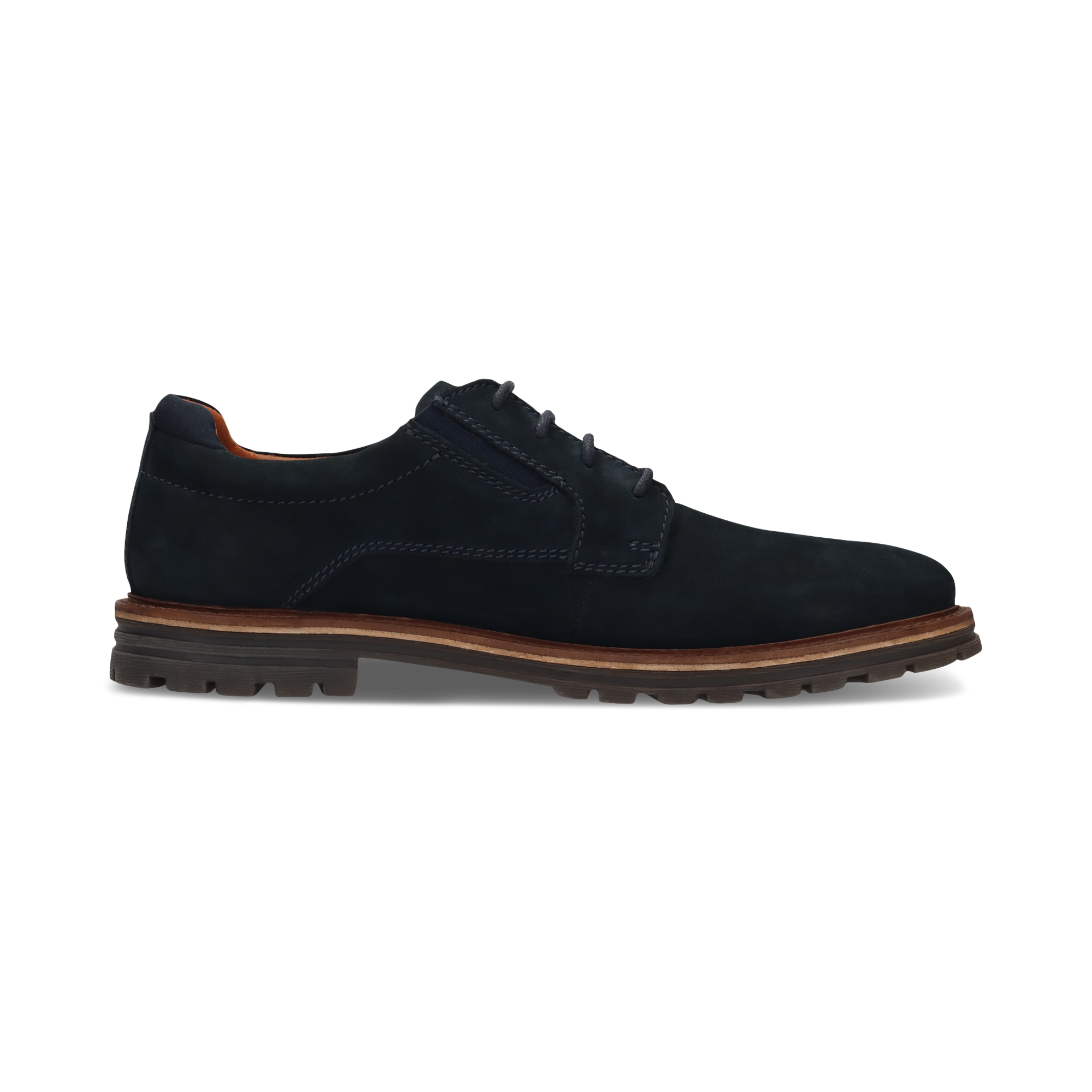 LEDER SCHNÜRSCHUH DUNKELBLAU