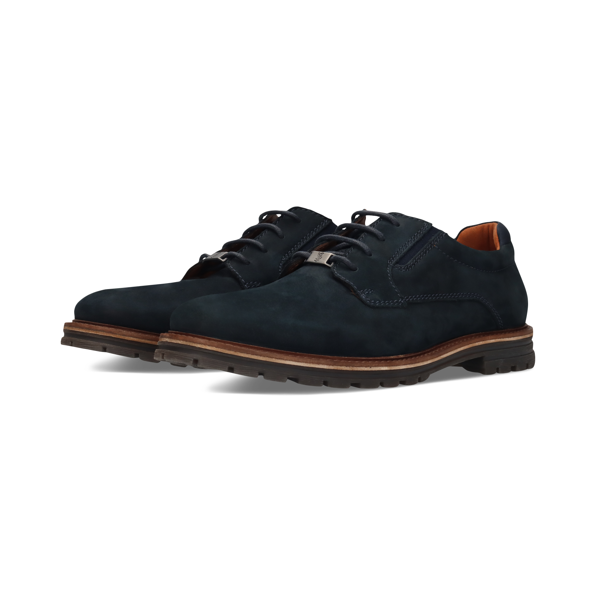 LEDER SCHNÜRSCHUH DUNKELBLAU