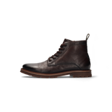 LEDER SCHNÜRSTIEFEL DUNKELBRAUN
