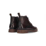 LEDER SCHNÜRSTIEFEL DUNKELBRAUN