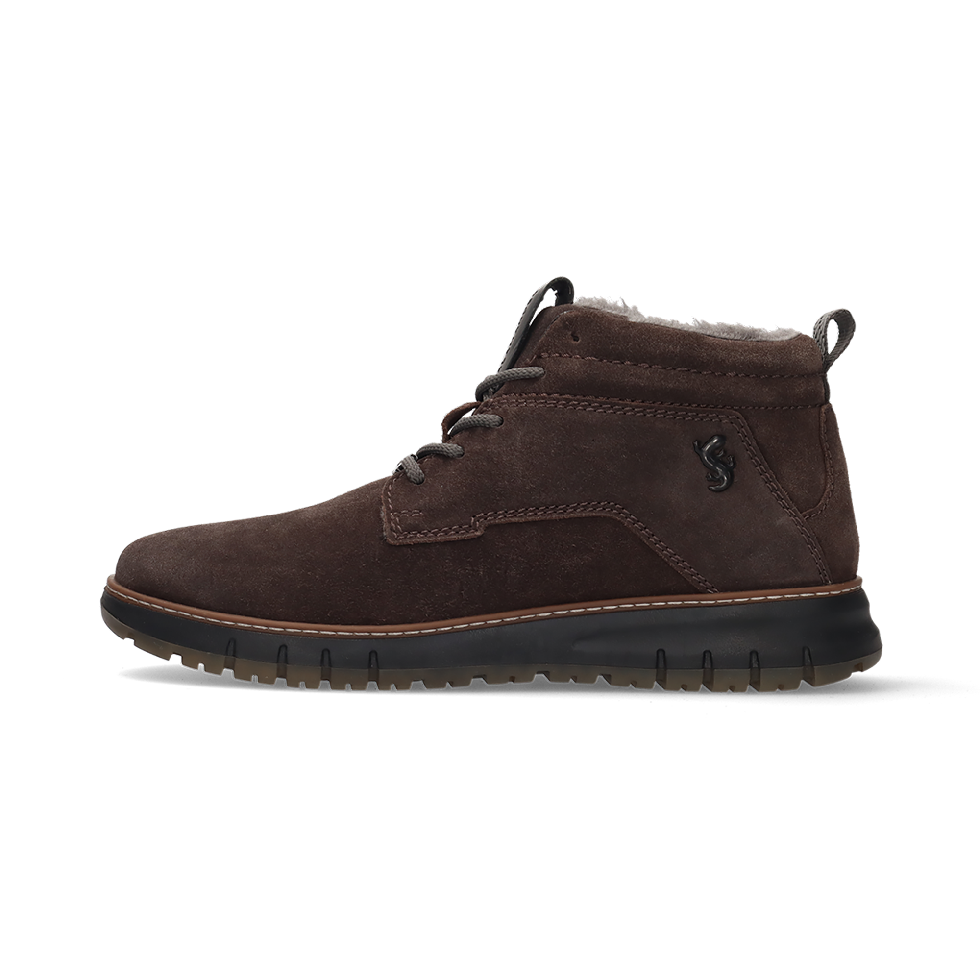 LEDER SCHNÜRSCHUH DUNKELGRAU