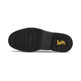 Leder-Schnürstiefel in Schwarz
