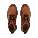 Leder-Schnürstiefel in Braun