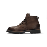 Nubukleder-Schnürstiefel in Grau