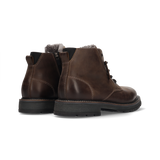 Nubukleder-Schnürstiefel in Grau