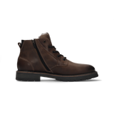 Nubukleder-Schnürstiefel in Grau