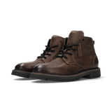 Nubukleder-Schnürstiefel in Grau