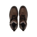 Nubukleder-Schnürstiefel in Grau