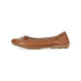 Leather Ballerina cognac