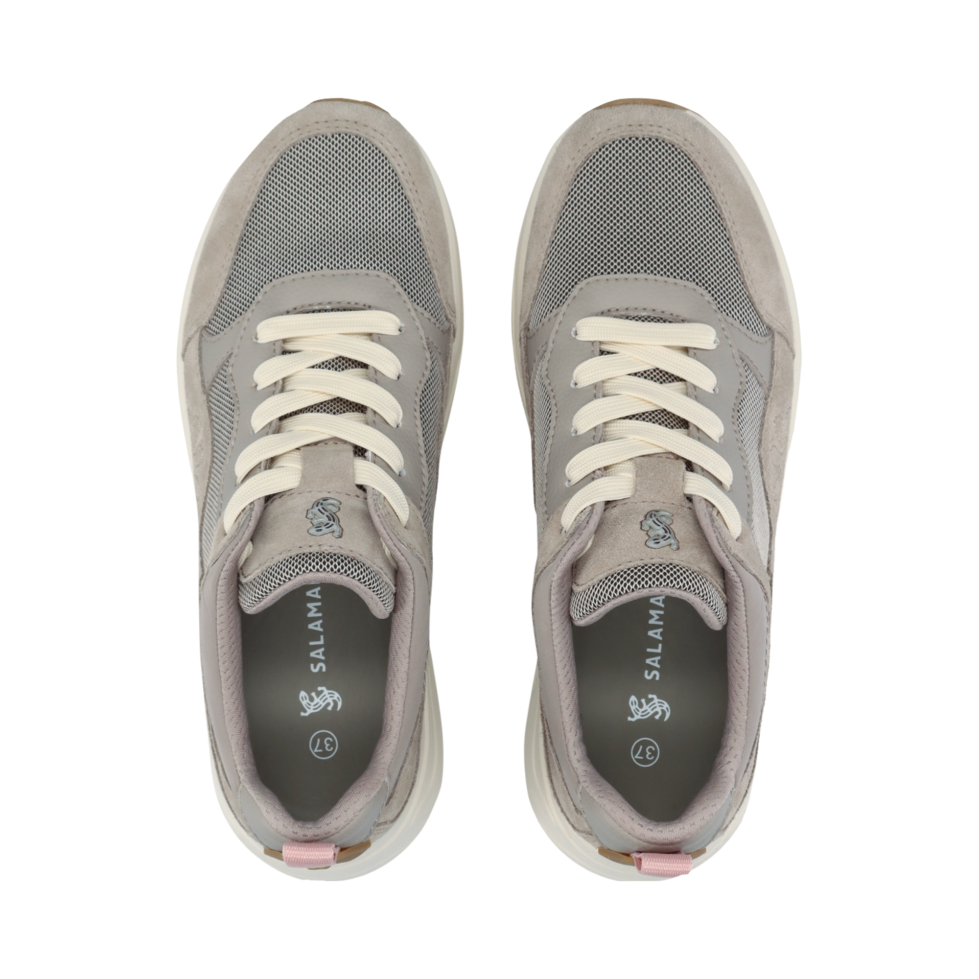 SNEAKER HELLGRAU/ROSA