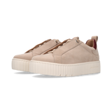 Leder Sneaker Sand/Rot