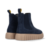 LEDER CHELSEA-STIEFELETTE DUNKELBLAU