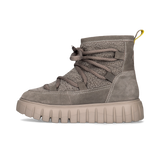 LEDER WINTERSTIEFELETTE GRAU