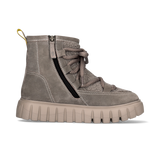 LEDER WINTERSTIEFELETTE GRAU