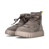 LEDER WINTERSTIEFELETTE GRAU