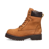 LEDER SCHNÜRSTIEFELETTE COGNAC/DUNKELBRAUN