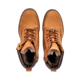 LEDER SCHNÜRSTIEFELETTE COGNAC/DUNKELBRAUN