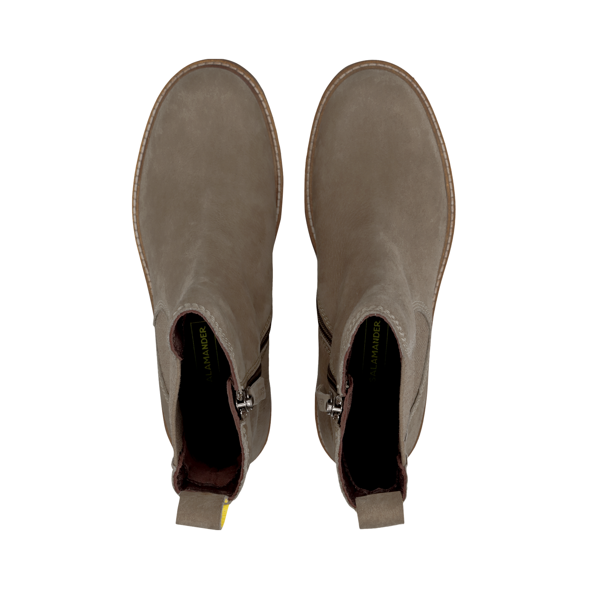 LEDER CHELSEA-STIEFELETTE GRAU