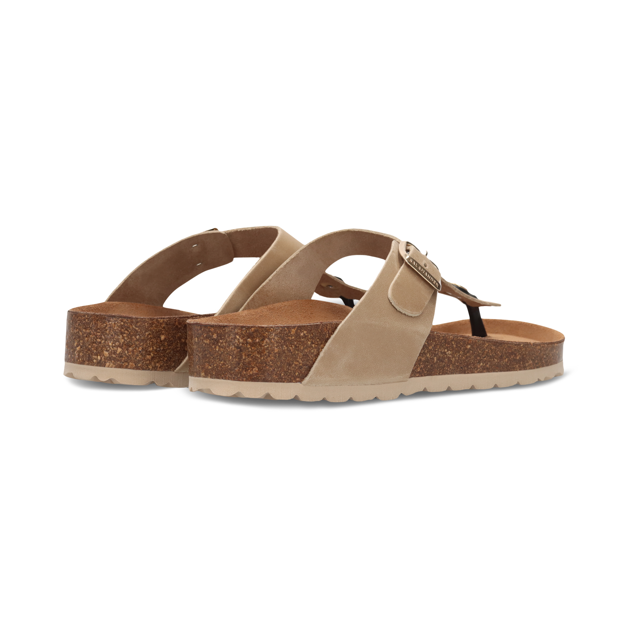 Leder Zehentrenner beige