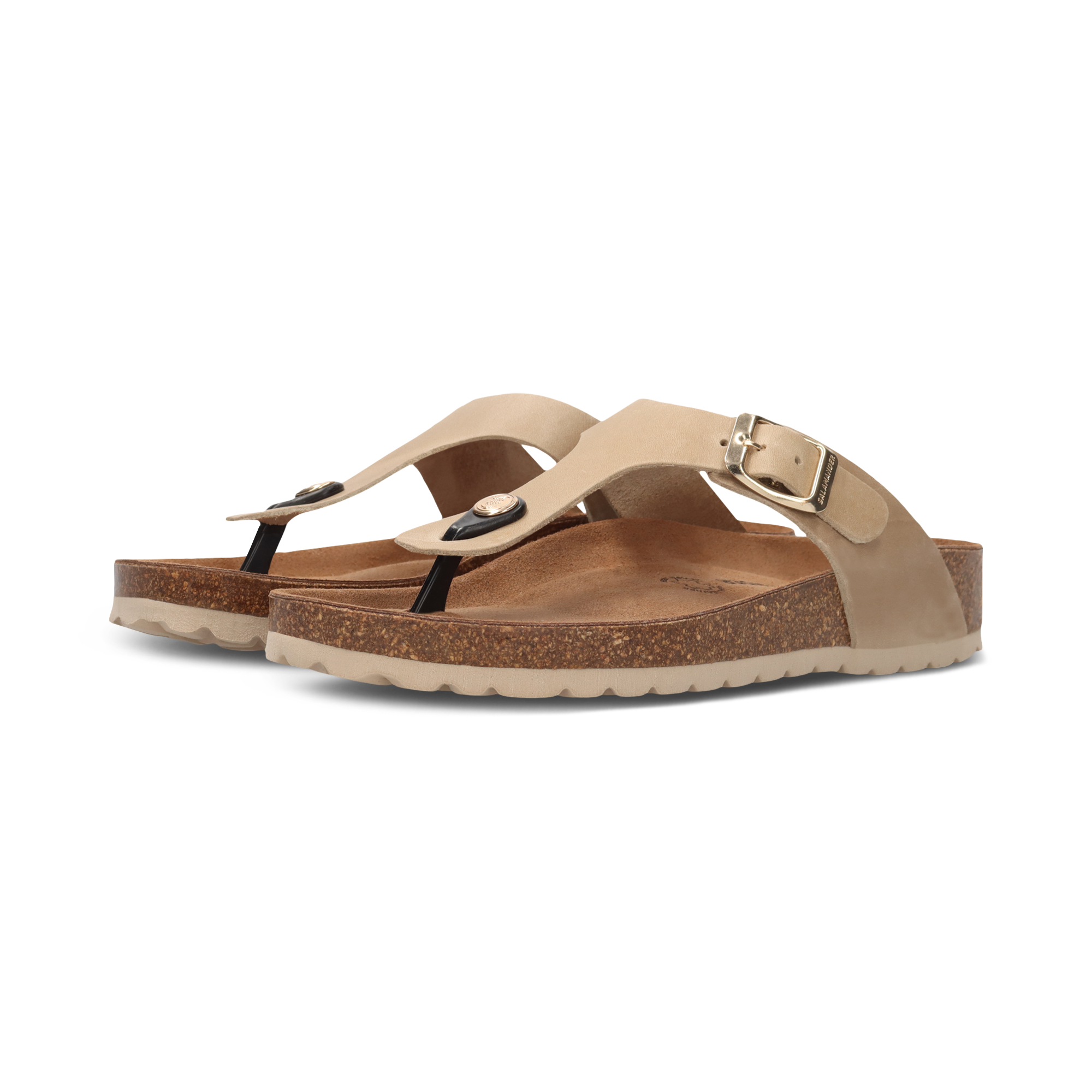 Leder Zehentrenner beige