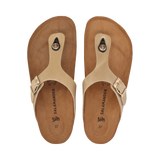 Leder Zehentrenner beige