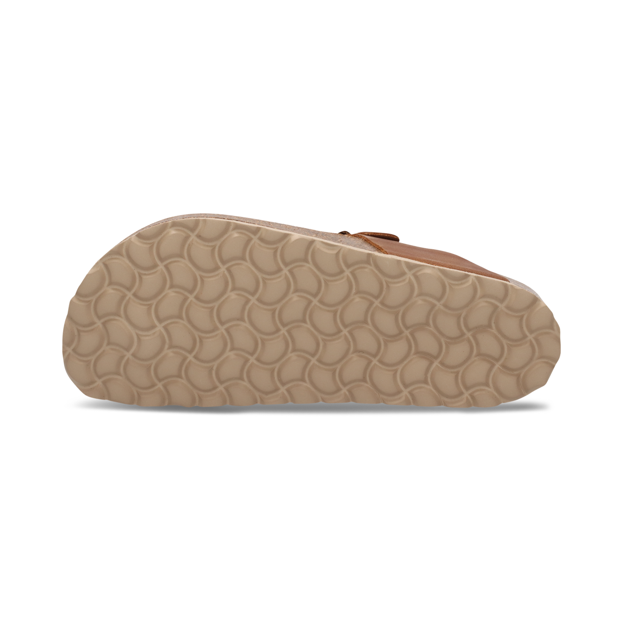 Leather toe post mules cognac