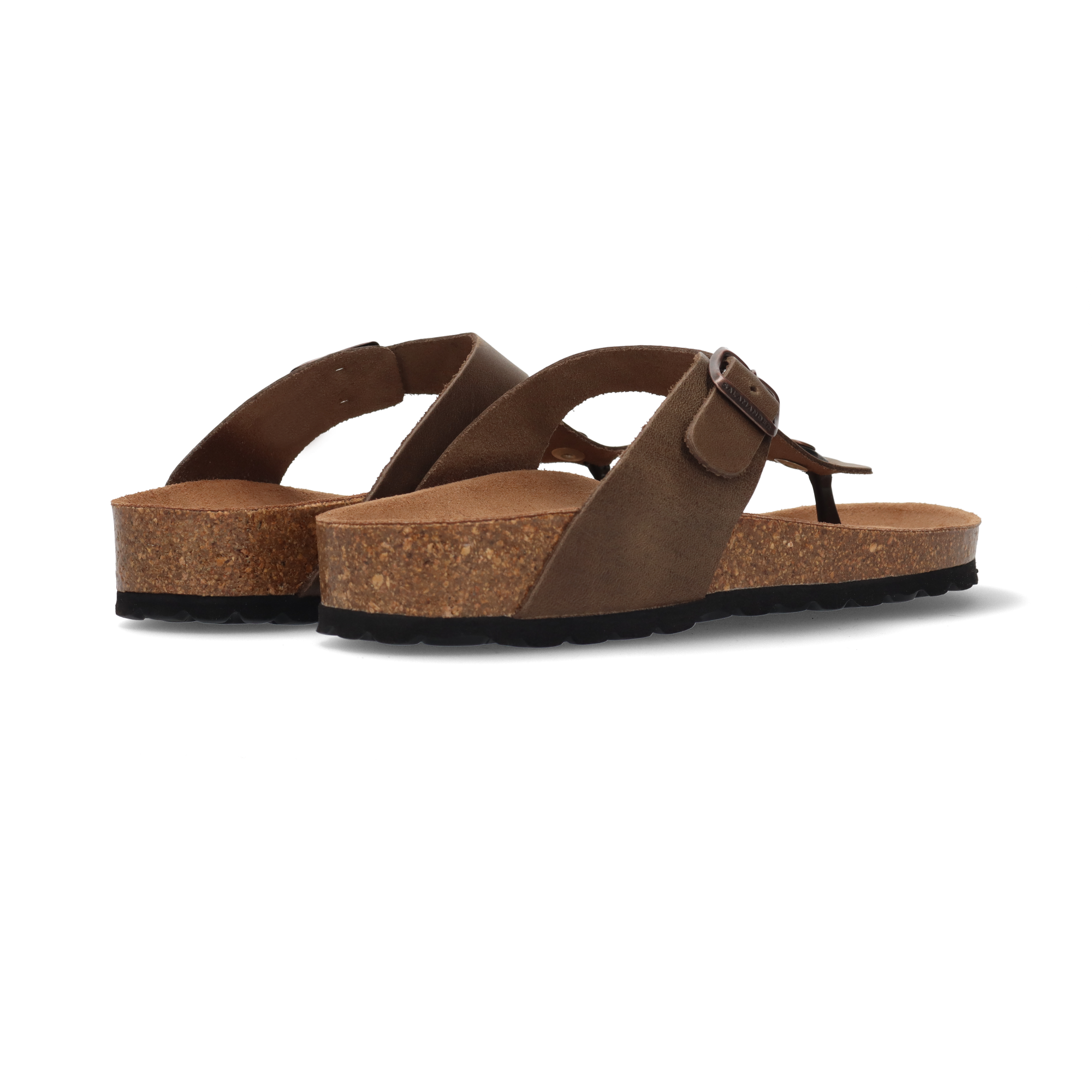 Leder Zehentrenner mittelbraun