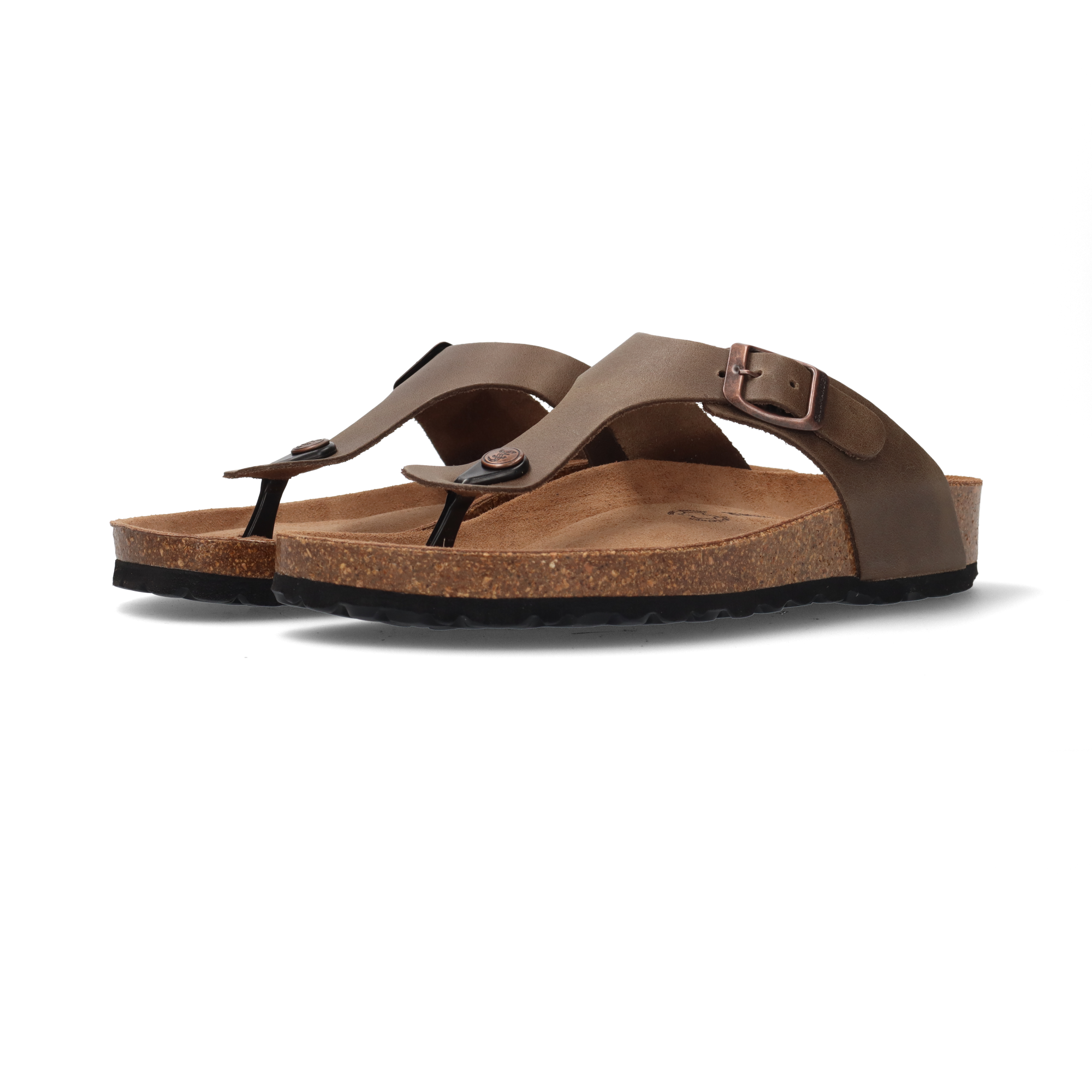 Leder Zehentrenner mittelbraun