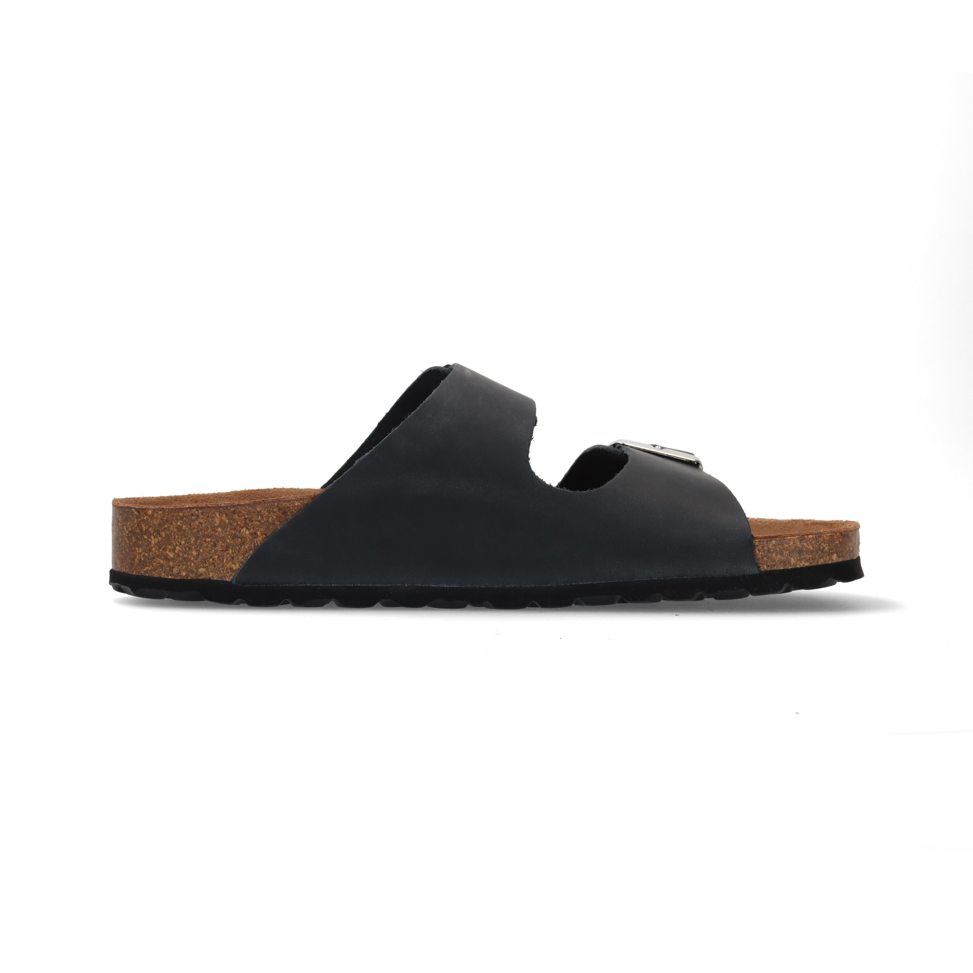 Leather mules dark blue