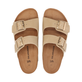 Leather mules beige