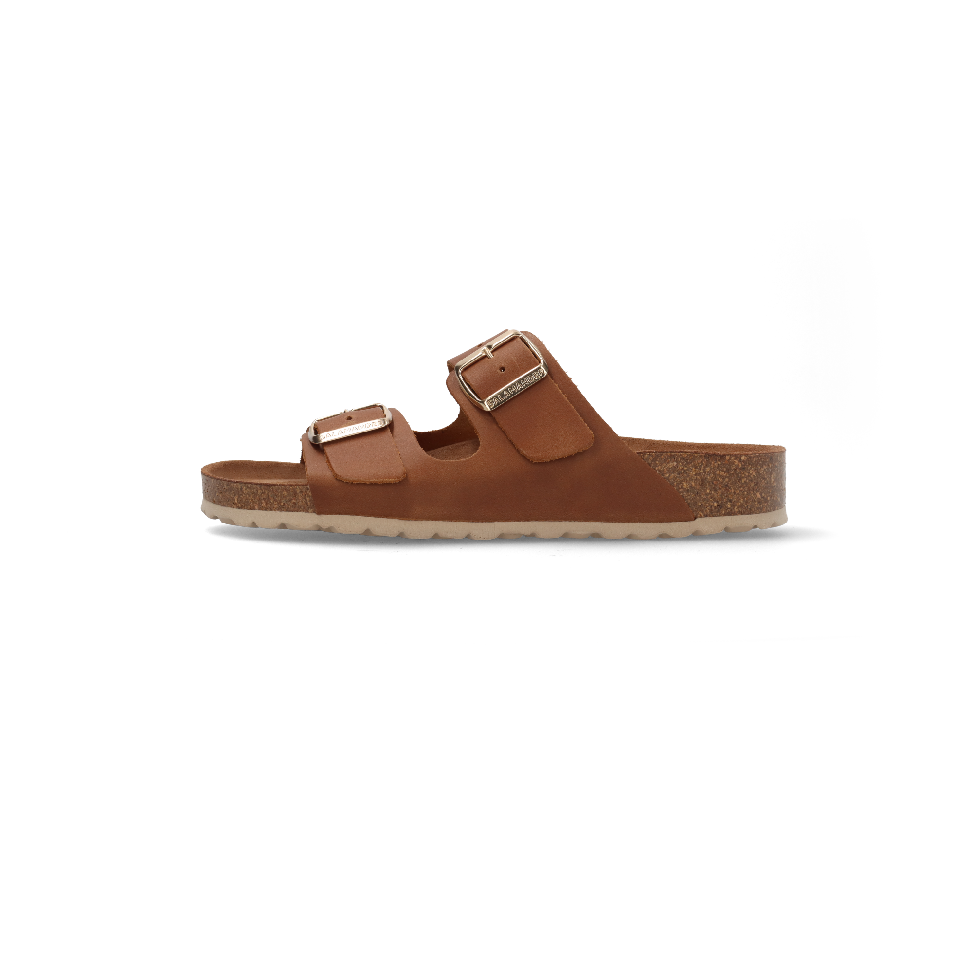 Leder Pantoletten cognac