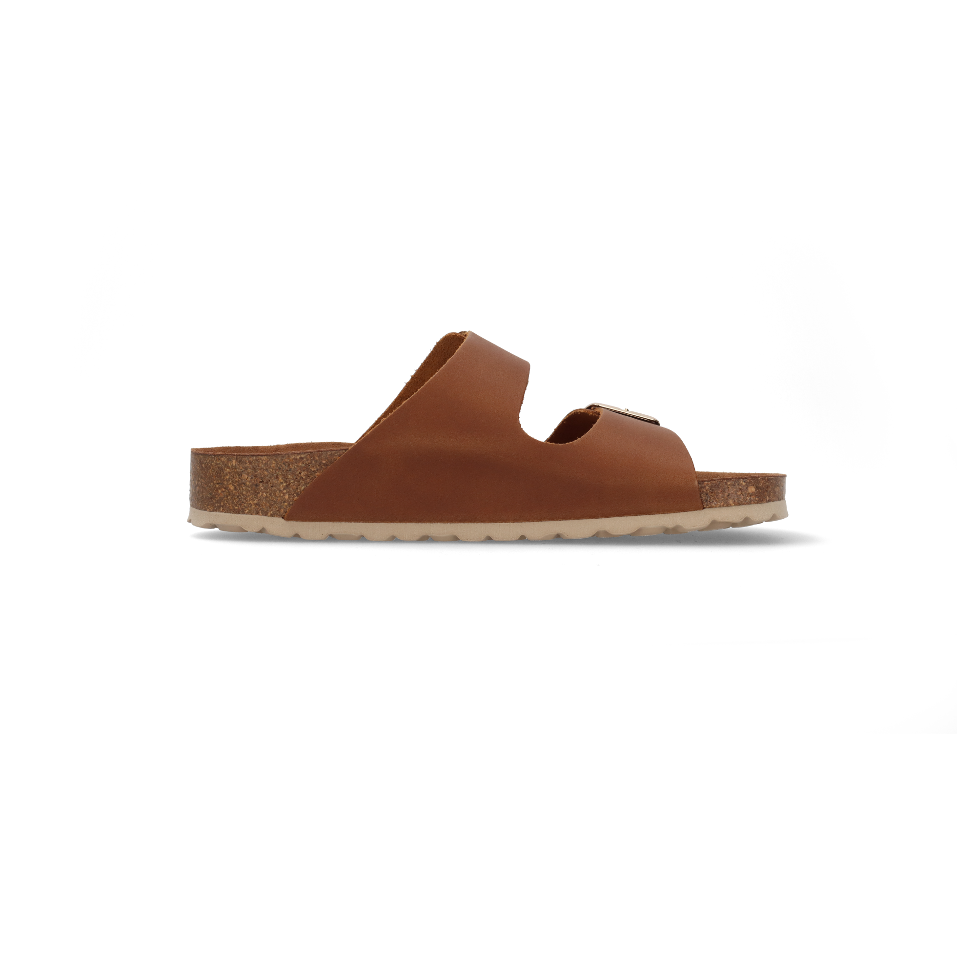 Leder Pantoletten cognac