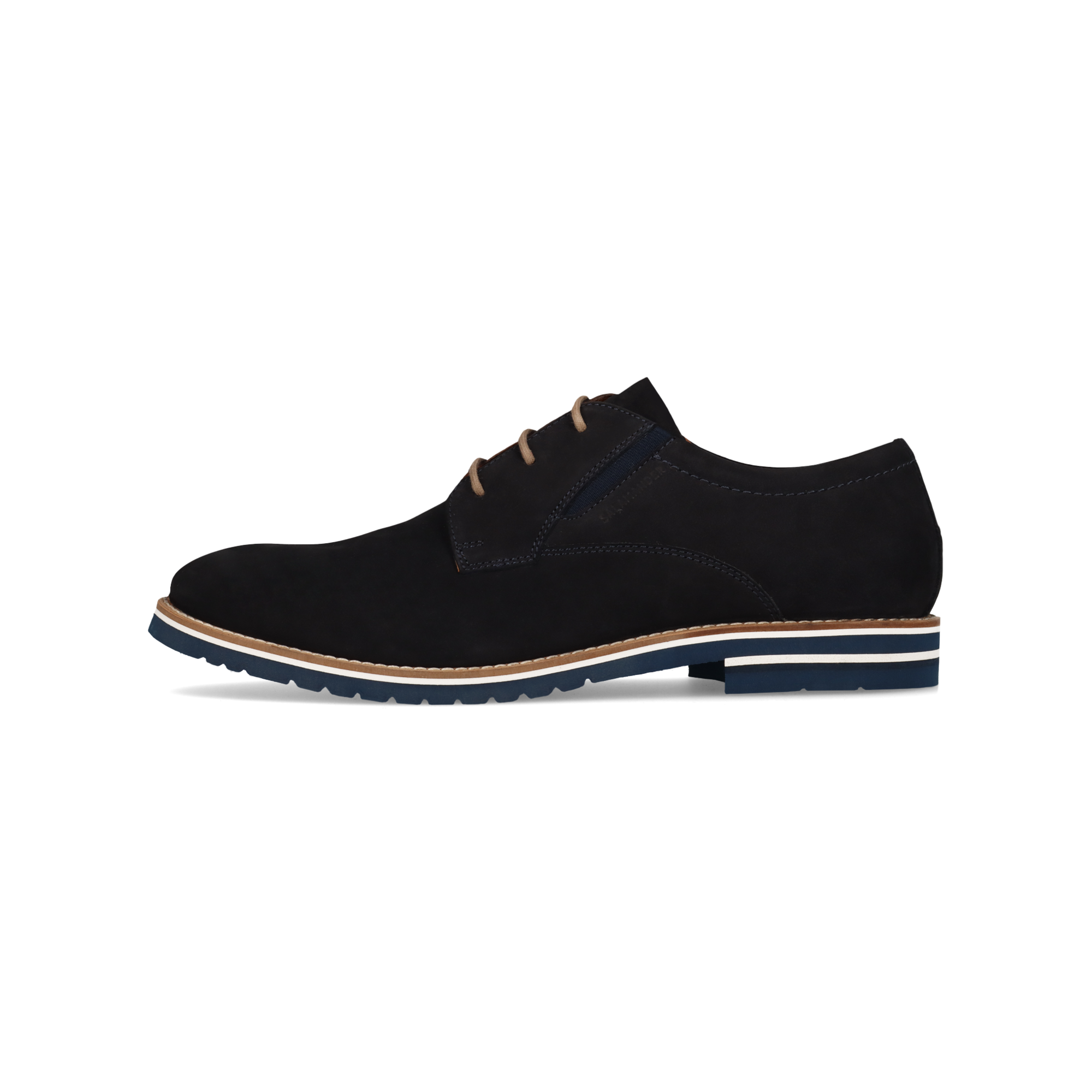 Leather Business Lace-up dark blue