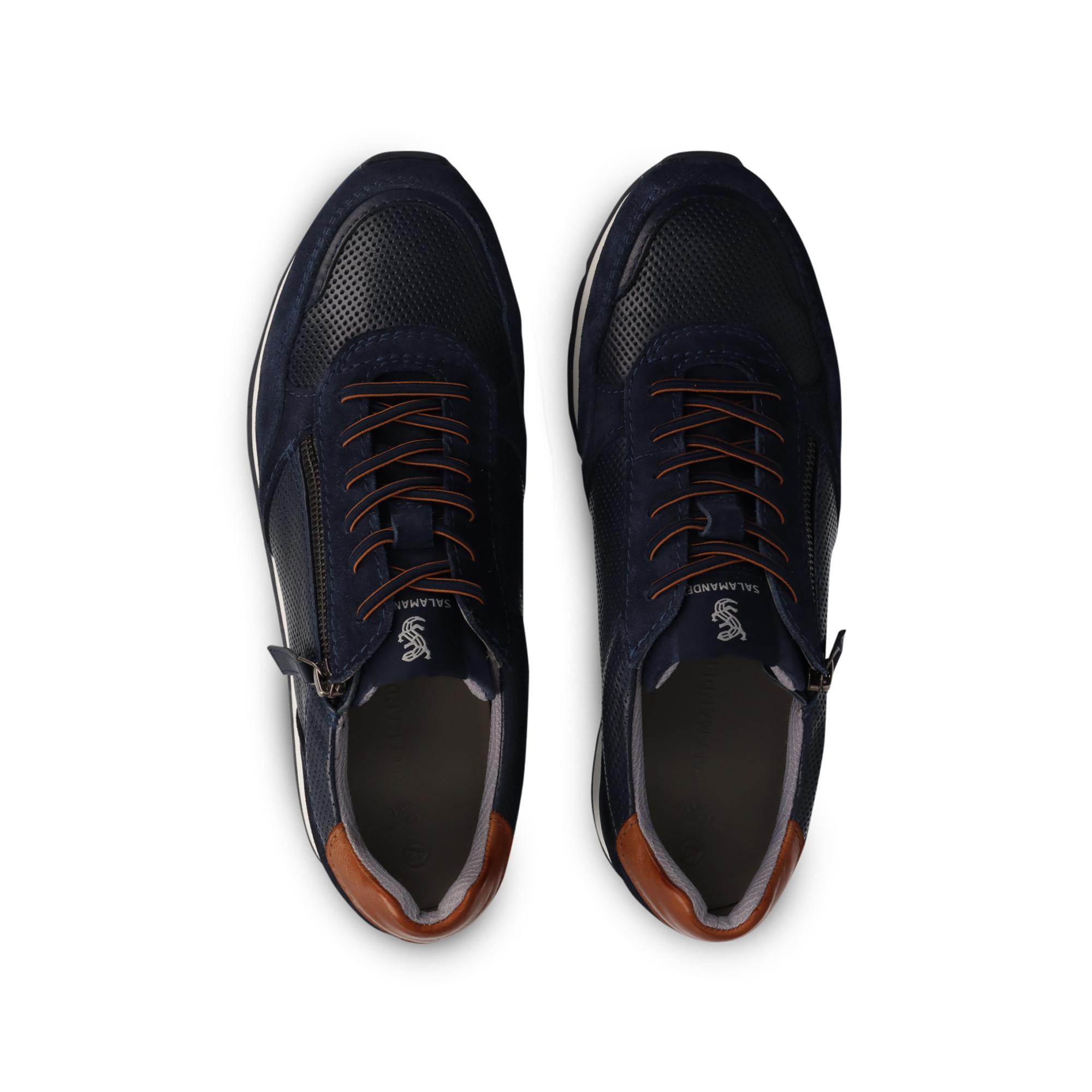 Leder Sneaker Dunkelblau/Blau