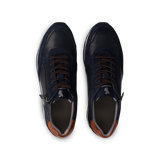 Leder Sneaker Dunkelblau/Blau