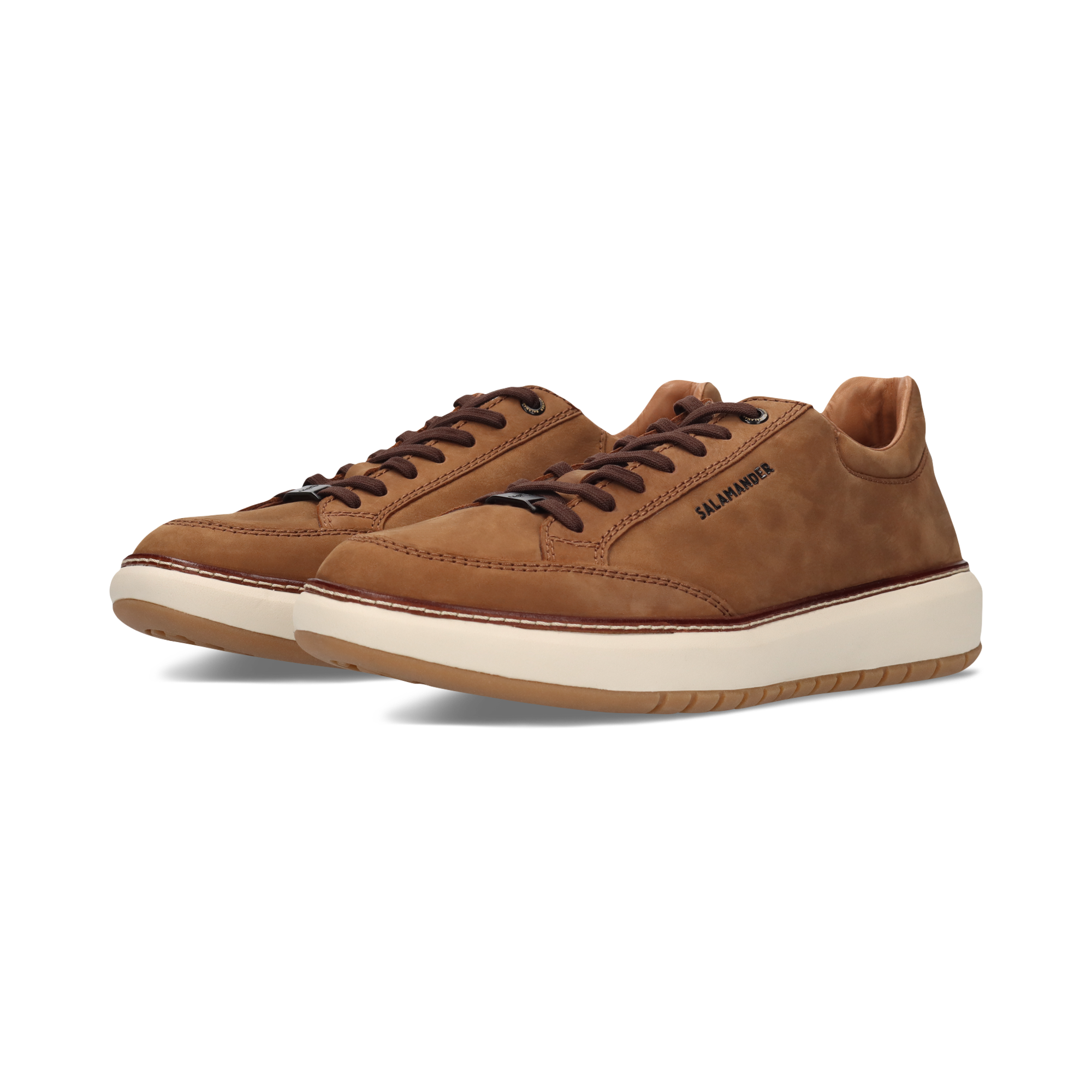 LEDER SNEAKER HELLBRAUN