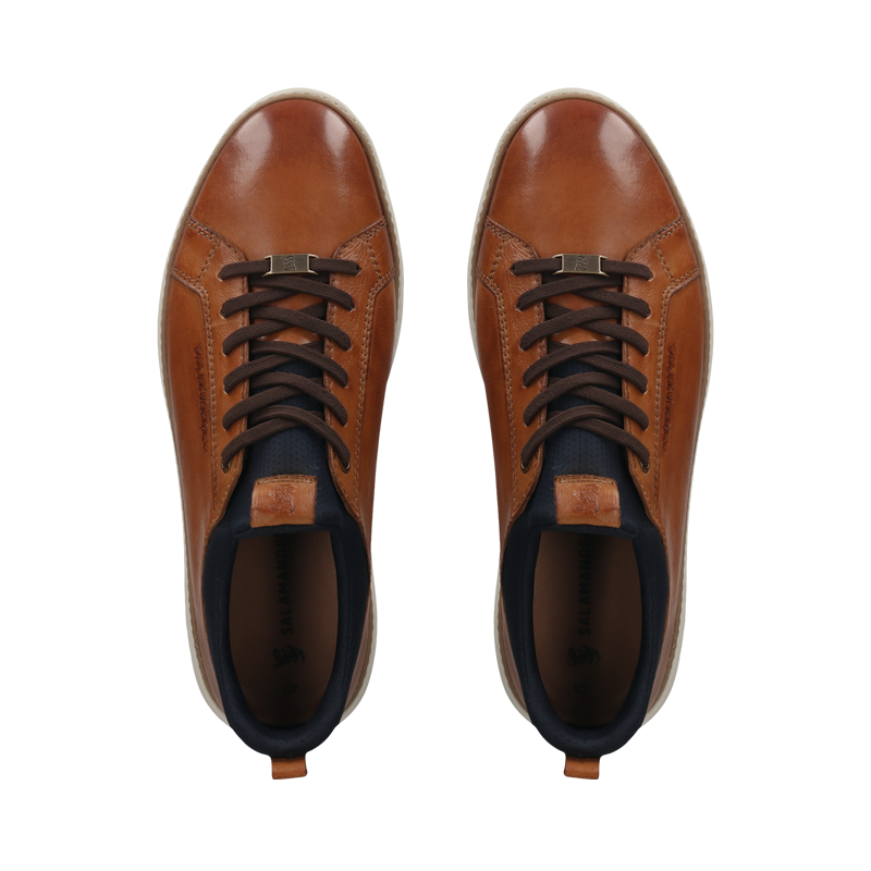 LEDER SNEAKER COGNAC