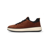 Nubuck leather sneakers dark brown